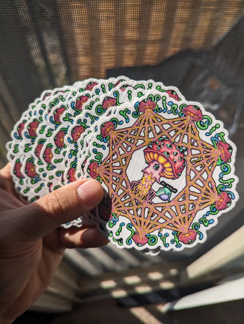 Mushroomagon Sticker - Vinyl 4" stickers ...